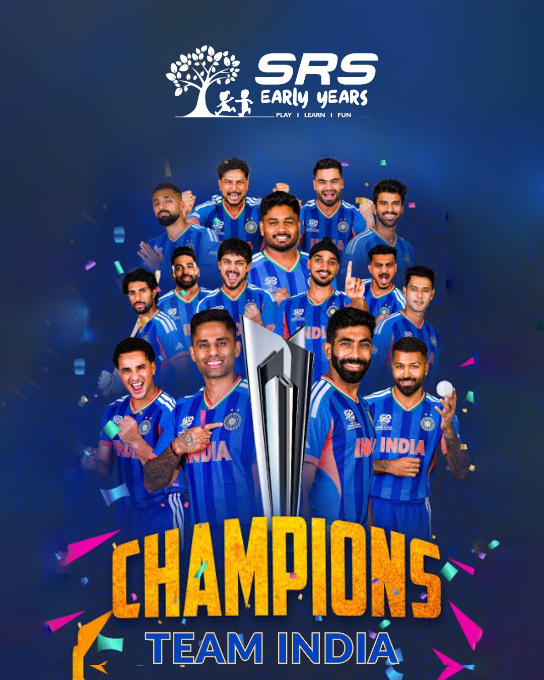 What a proud moment for every Indian! 🇮🇳🏆
Team India has shown the world the true spirit of dedication, teamwork and determination. Your victory has filled the nation with pride and joy. Congratulations to our champions for making history and inspiring millions!

#TeamIndia #Champions #ProudMoment #IndianCricket #Victory #ChampionsOfTheWorld #CricketLovers #IndiaWins #ProudToBeIndian #CricketFans #CelebrationTime 🇮🇳🏏