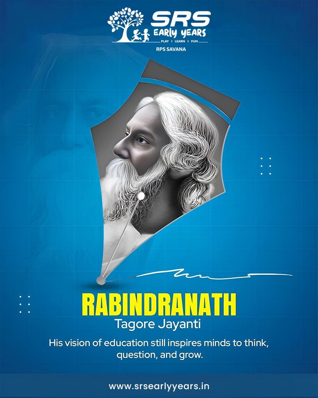 On the occasion of Rabindranath Tagore Jayanti, we pay tribute to the visionary whose words continue to inspire generations with wisdom, creativity, and the spirit of lifelong learning.
#RabindranathTagoreJayanti #RabindranathTagore #TagoreJayanti #InspirationalLegacy #EducationAndWisdom #LiteraryIcon #NobelLaureate #LifelongLearning #IndianLiterature #VisionaryThinker