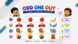 🔍✨ Spot the Odd One Out! 🧠🎯
Our young learners enthusiastically participated in the “Odd One Out” activity, designed to make learning fun, interactive, and meaningful. The educators placed a variety of objects before the students, and the children carefully observed each set to identify and select the object that was different from the others. 👀🧩

Through this engaging activity, students strengthened their observation skills, concentration, logical thinking, classification abilities, and visual discrimination. It also encouraged them to think independently, compare objects, and confidently express their choices.

A wonderful hands-on experience where little minds learned to observe, think, compare, and discover! 🌟💡

#OddOneOut #LearningThroughPlay #ActivityBasedLearning #EarlyYearsLearning #LogicalThinking #ObservationSkills #CriticalThinking #FunLearning #HandsOnLearning #YoungLearners #LearnCareShare