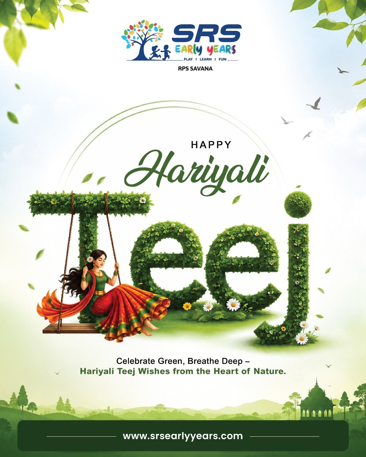 🌿💚 Celebrating the Spirit of Teej! 💚🌿

May the vibrant colours of Teej fill every heart with joy, togetherness, and cherished moments. As we welcome this beautiful festival, let us celebrate the traditions, music, laughter, and bonds that make our culture so special.

May this Teej bring happiness to every home, harmony to every relationship, and countless reasons to smile. 🌸✨

🌿 Wishing everyone a joyful and blessed Hariyali Teej! 🌿

#HappyHariyaliTeej #HariyaliTeej #TeejCelebration #TeejVibes #FestiveSpirit #IndianTraditions #CulturalCelebration #JoyAndTogetherness  #learncareshare