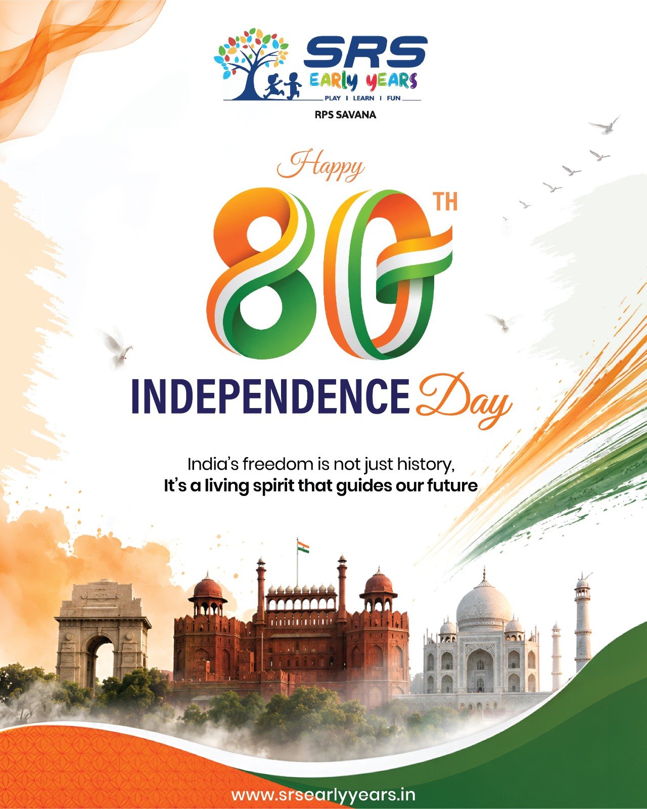 Today, we celebrate the spirit of a nation that continues to rise with hope, resilience, and determination. Let us remember the sacrifices that gave us the freedom we cherish and pledge to build an India filled with kindness, knowledge, harmony, and progress.

May our tricolour always inspire us to dream bigger, stand together, and serve our nation with pride.

✨ Happy 80th Independence Day!
Jai Hind!

#IndependenceDay #80YearsOfFreedom #JaiHind #ProudIndian #IndiaAt80 #UnityInDiversity #NationFirst #SpiritOfIndia #ProudMoment #LearnCareShare